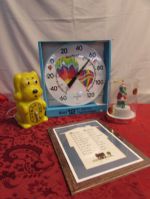 QUIRKY CUTE - KLOCKER SPANIEL CLOCK, GIANT THERMOMETER, GATOR BELLS & HOME RULES