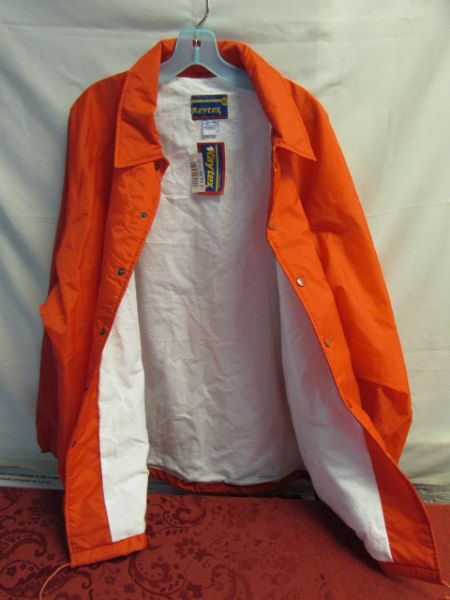 WARM & DRY IN ANY WEATHER!  MEN'S VEST, TWO LIGHT JACKETS & WATERPROOF PONCHO