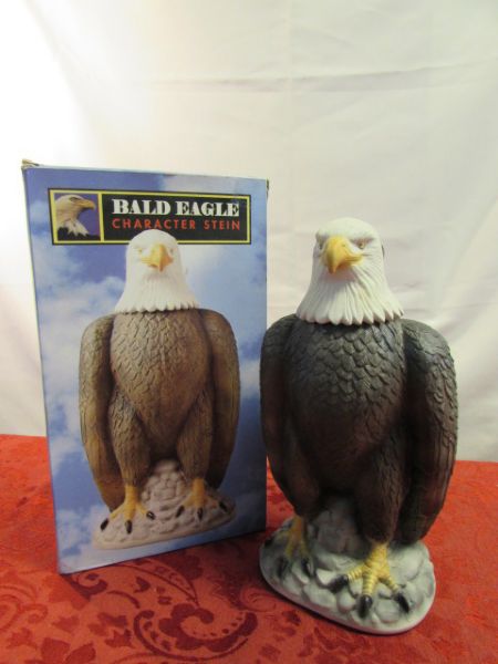 ANHEUSER-BUSCH BALD EAGLE CHARACTER STEIN