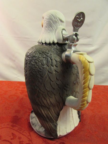 ANHEUSER-BUSCH BALD EAGLE CHARACTER STEIN