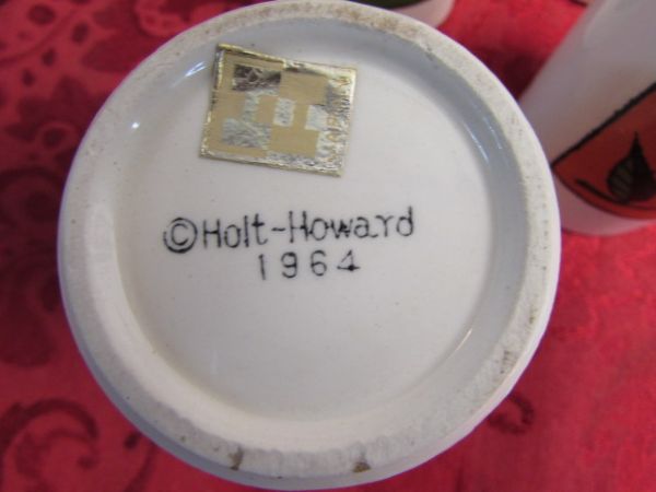 SIX VINTAGE HOLT HOWARD 1964 JUICE GLASSES