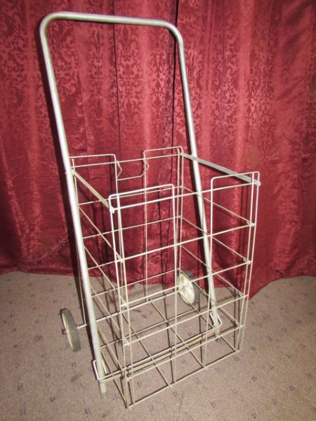 FOLDING METAL SHOPPING CART 