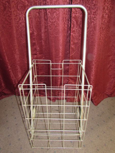 FOLDING METAL SHOPPING CART 