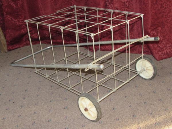 FOLDING METAL SHOPPING CART 