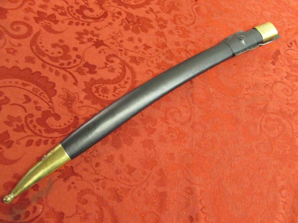 AWESOME STEEL & BRASS FINISH SABER WITH SHEATH