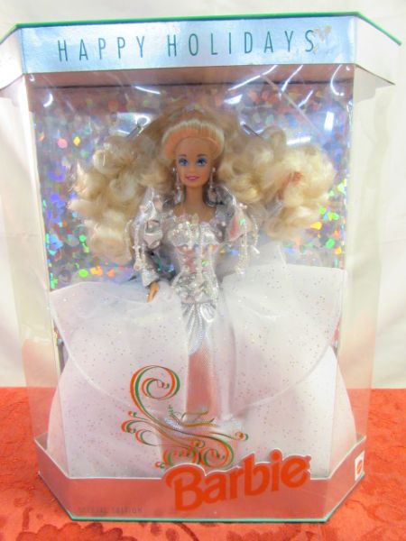 SPECIAL EDITION HAPPY HOLIDAYS BARBIE WEARING AN ELEGANT CRYSTAL & SILVER GOWN