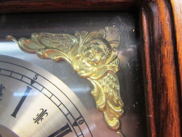 GORGEOUS CARVED OAK PARLOR CLOCK