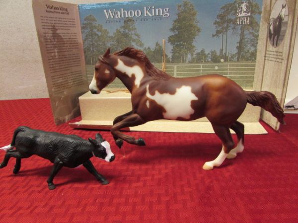 BREYER NO. 54 WAHOO KING WITH CALF  GIFT SET