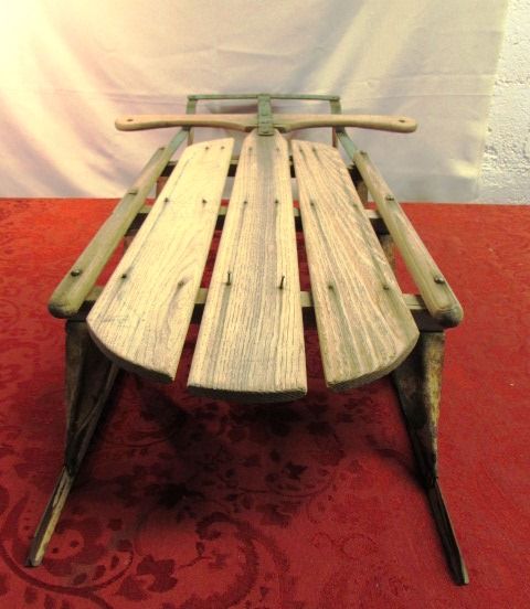 FABULOUS ANTIQUE SNOW SLED  -  SNOW IS EXPECTED THIS YEAR - DON'T MISS OUT ON THE FUN