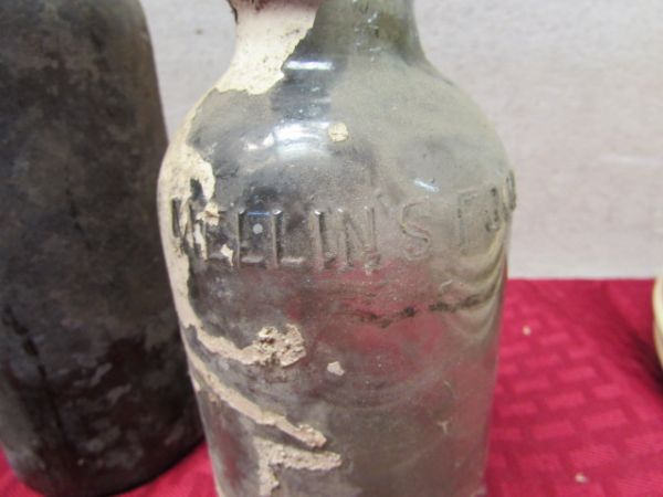 COLLECTION OF ANTIQUE BOTTLES FROM THE McCLOUD CLINIC