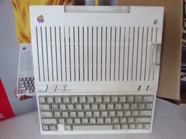 THE APPLE IIC IN ORIGINAL BOX   