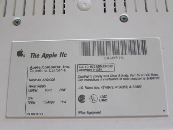 THE APPLE IIC IN ORIGINAL BOX   