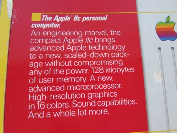 THE APPLE IIC IN ORIGINAL BOX   