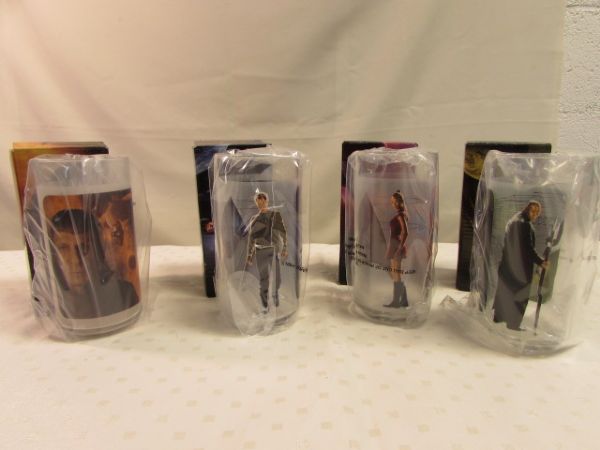 SET OF FOUR COLLECTABLE BURGER KING STAR TREK GLASSES 