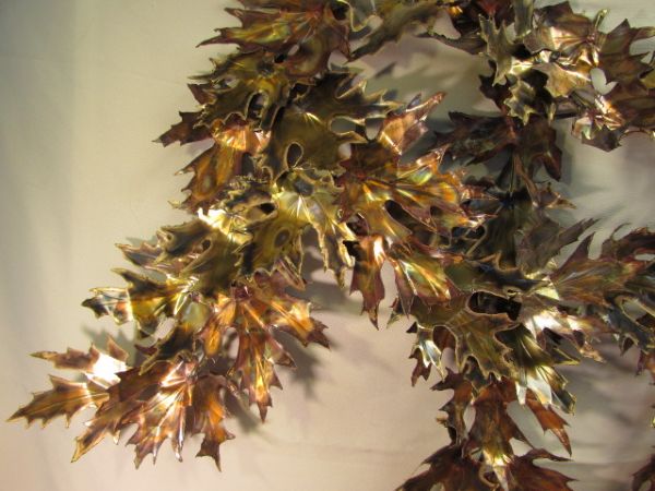 STUNNING COPPER MAPLE LEAF WALL HANGING