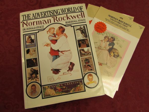 FABULOUS NOSTALGIC NORMAN ROCKWELL COFFEE TABLE BOOK & PRINTS