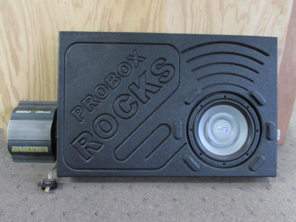 PROBOX ROCKS 10 SUBWOOFER & 200 WATT BAZOOKA AMP