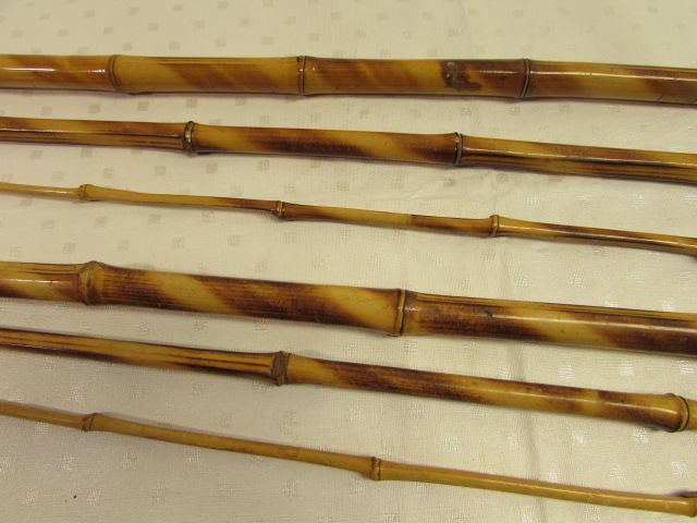 Lot Detail - THIS IS NOT A FISH STORY! TWO VINTAGE BAMBOO CANE FISHING ...