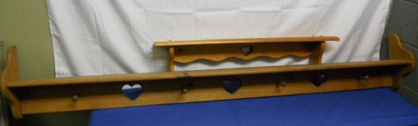 TWO BEAUTIFUL WOODEN SHELVES