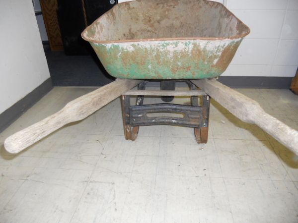 A GREAT WHEEL BARROW