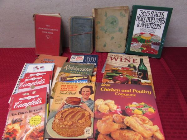 VINTAGE GOOD HOUSEKEEPING RECIPE BOOKS & MUCH MORE