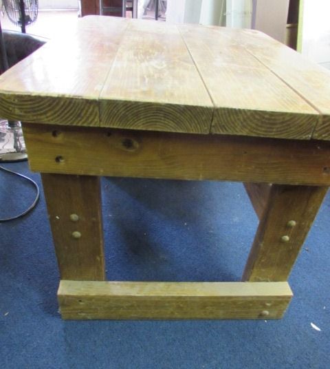 SECOND HEAVY DUTY ALL WOOD SIDE TABLE