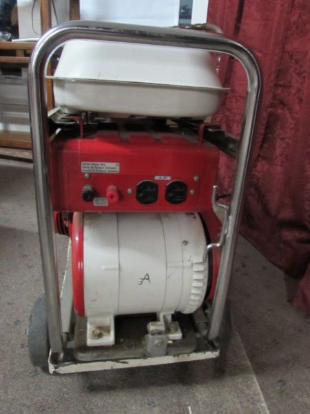 HONDA E 1500 GENERATOR WITH DOLLY- SEE IT RUN ON THE AUCTION'S FACEBOOK PAGE!