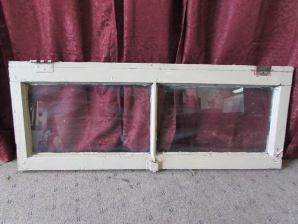 VINTAGE SINGLE PANE DOUBLE WINDOW 