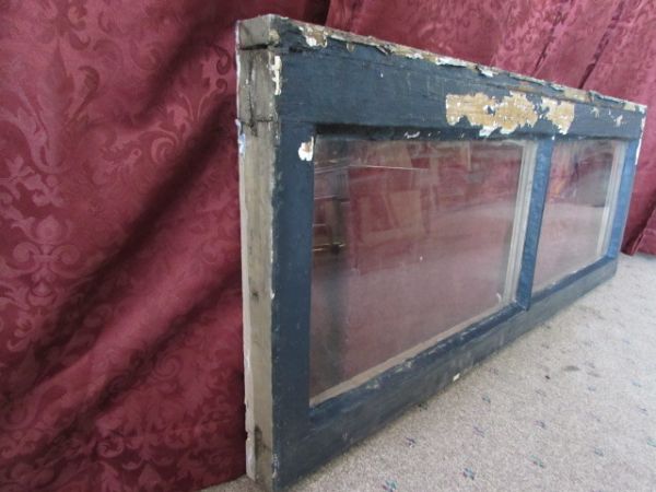 VINTAGE SINGLE PANE DOUBLE WINDOW 