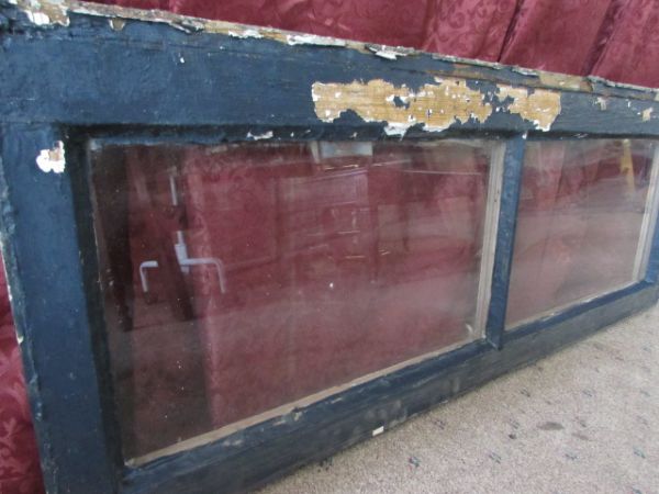 VINTAGE SINGLE PANE DOUBLE WINDOW 