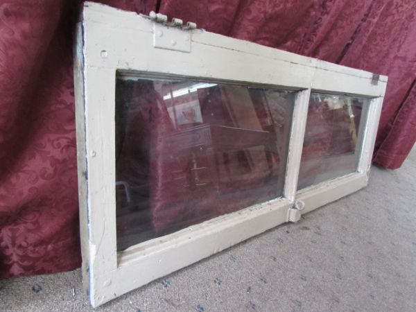 VINTAGE SINGLE PANE DOUBLE WINDOW 