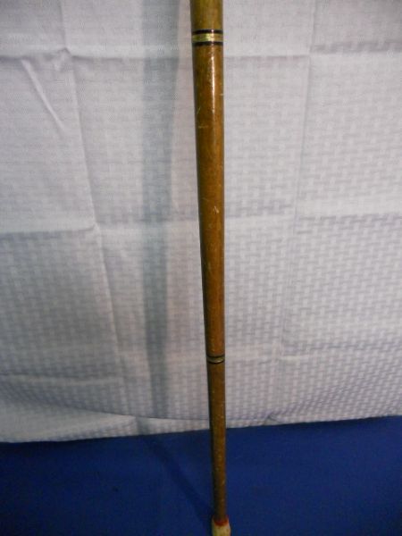 VINTAGE BRASS & WOOD CANE 