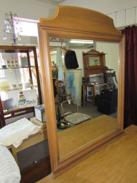 MATCHING LADIES DRESSER WITH ATTACHED MIRROR 