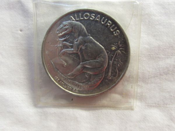 VINTAGE POST CEREAL ALUMINUM DINOSAUR COINS