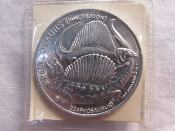 VINTAGE POST CEREAL ALUMINUM DINOSAUR COINS