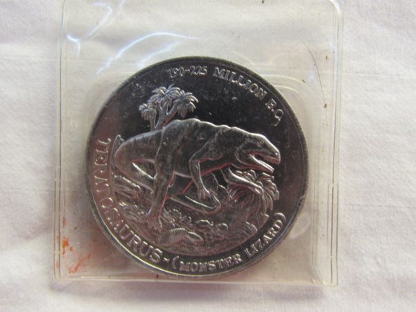 VINTAGE POST CEREAL ALUMINUM DINOSAUR COINS