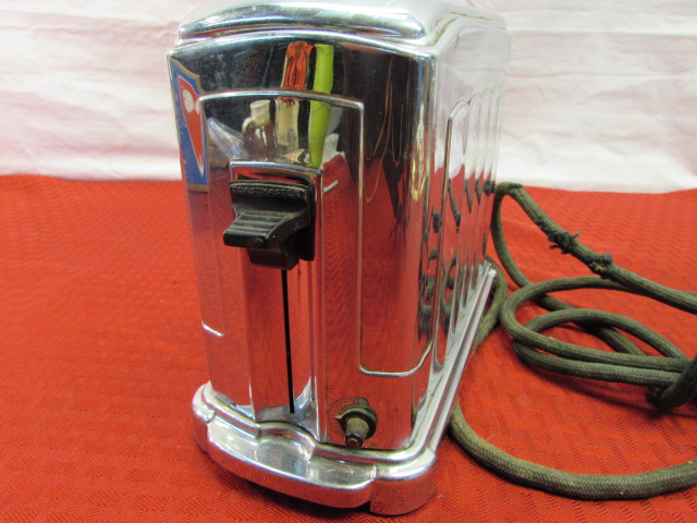 Vintage Water Center Chrome Single Slice Toaster Model 1A4 Rare 1930s Art  Deco