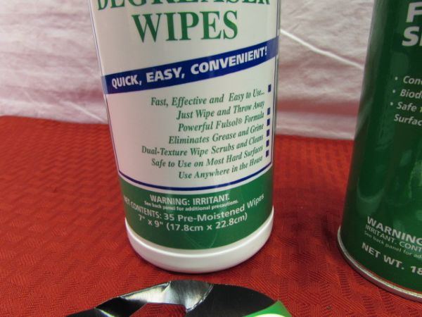 SECOND SET OF NIB FULLER BRUSH COMPANY CLEANING SUPPLIES - WIPES, SPRAY & SPONGES 