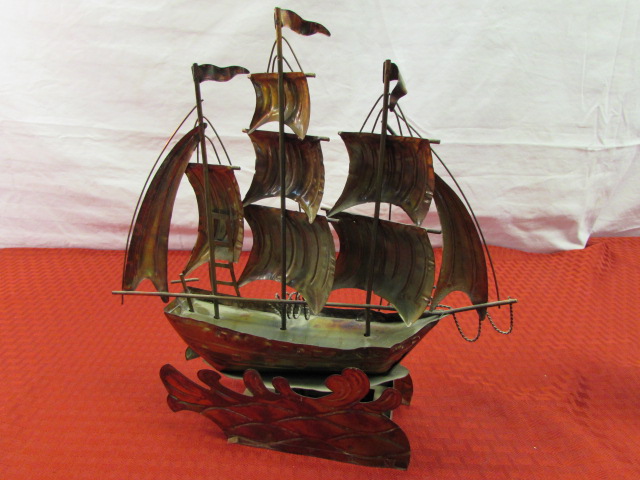 copper ship music box