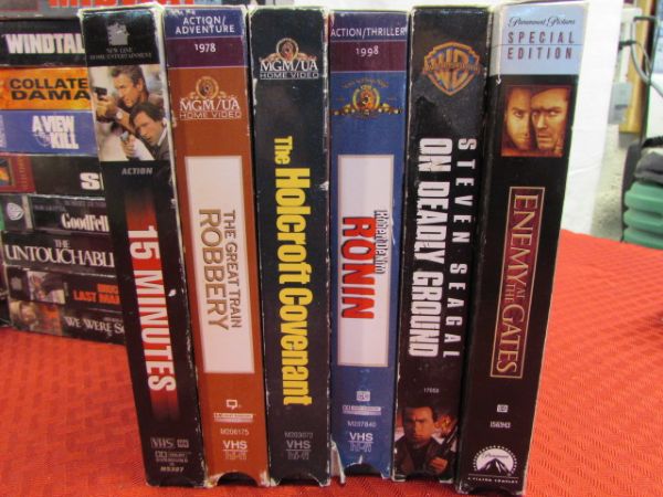 AWESOME VHS LIBRARY INCLUDES 32 MOVIES!!