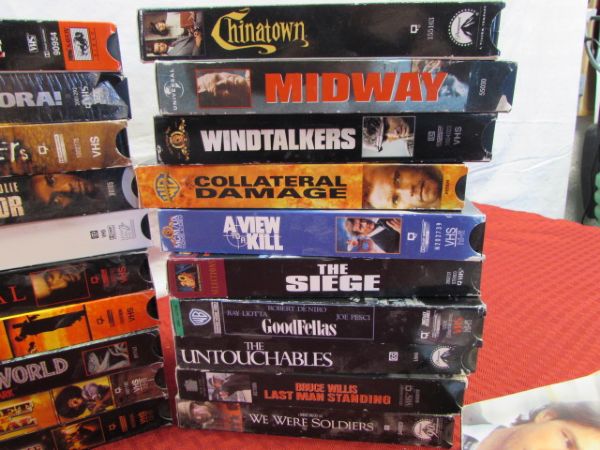 AWESOME VHS LIBRARY INCLUDES 32 MOVIES!!