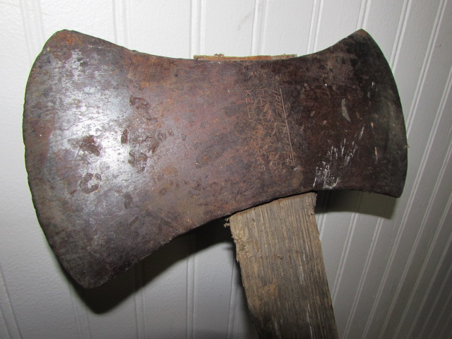 double sided axe wood