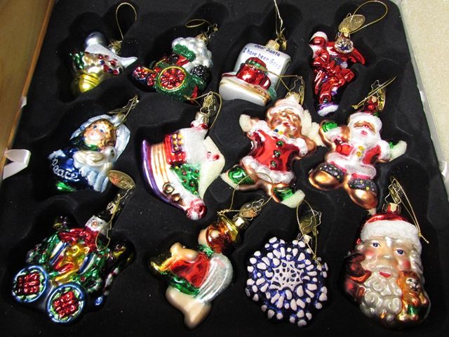 Lot Detail - Mark Klaus 24 Piece Blown Glass Christmas Ornaments In 