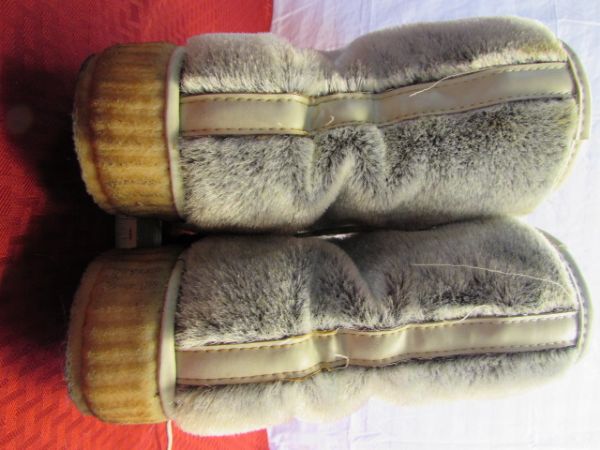 FAUX SEAL FUR BOOTS SIZE 11