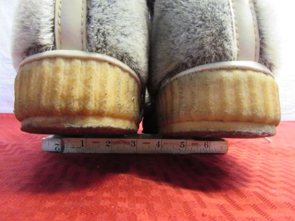 FAUX SEAL FUR BOOTS SIZE 11