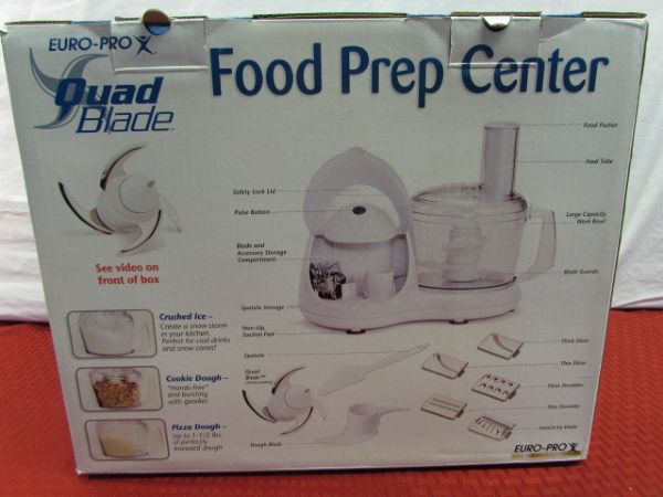 EURO-PRO X QUAD BLADE FOOD PREP CENTER - NEW