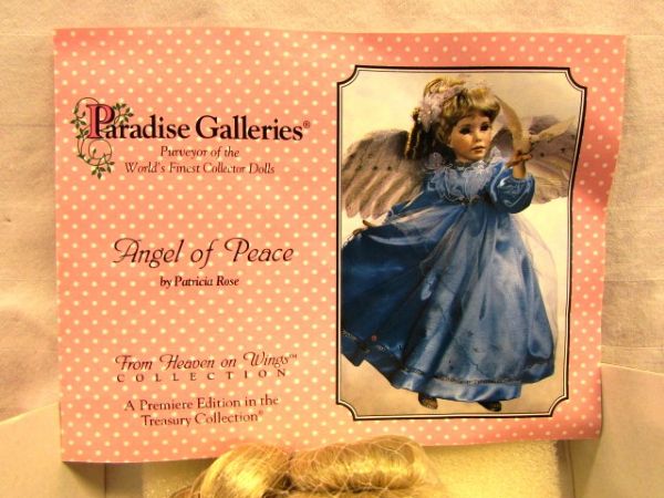 PARADISE GALLERIES COLLECTIBLE PORCELAIN DOLL - ANGEL OF PEACE NEW IN BOX! 