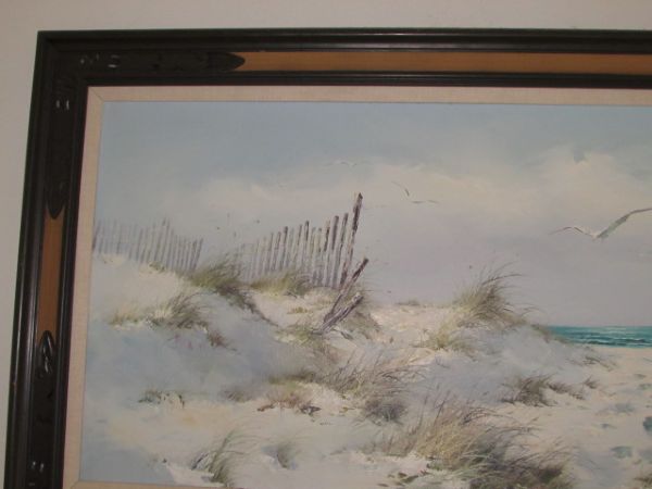 GORGEOUS BEAUTIFULLY FRAMED, SEASCAPE ORIGINAL OIL PAINTING ARTIST SIGNED(MORGAN) 