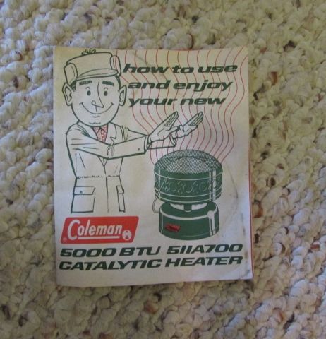 VINTAGE COLEMAN HEATER,  HAND WARMERS & FLUID