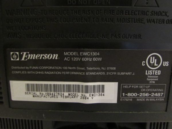 EMERSON 14 T.V/ VCR  COMBO